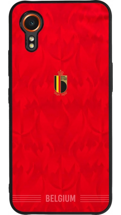 Coque Samsung Galaxy XCover 7 - Silicone rigide noir Maillot de football Belgique 2026 personnalisable