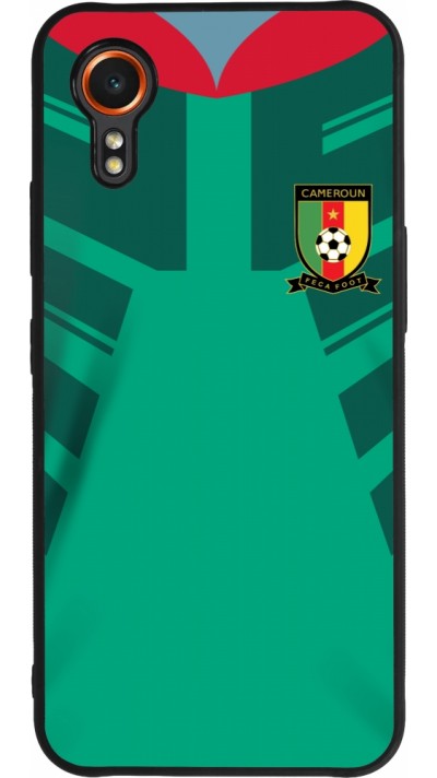 Coque Samsung Galaxy XCover 7 - Silicone rigide noir Maillot de football Cameroun 2022 personnalisable