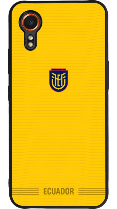 Coque Samsung Galaxy XCover 7 - Silicone rigide noir Maillot de football E?quateur 2026 personnalisable