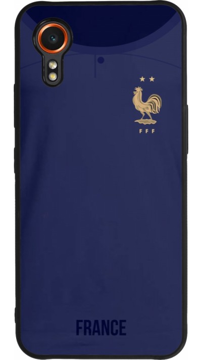 Coque Samsung Galaxy XCover 7 - Silicone rigide noir Maillot de football France 2022 personnalisable