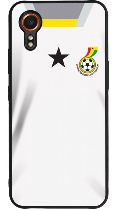 Coque Samsung Galaxy XCover 7 - Silicone rigide noir Maillot de football Ghana 2022 personnalisable