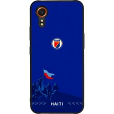 Samsung Galaxy XCover 7 Case Hülle - Silikon schwarz Haiti 2026 personalisierbares Fussballtrikot