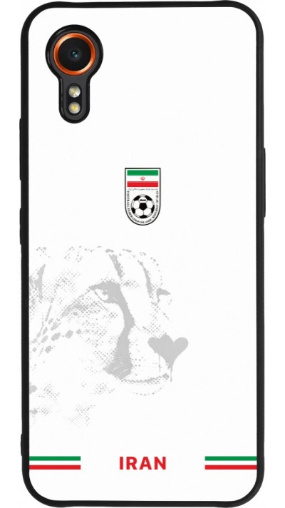 Coque Samsung Galaxy XCover 7 - Silicone rigide noir Maillot de football Iran 2026 personnalisable