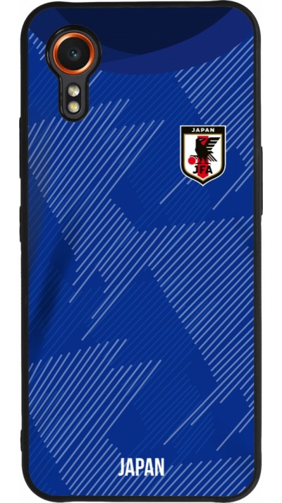 Coque Samsung Galaxy XCover 7 - Silicone rigide noir Maillot de football Japon 2022 personnalisable