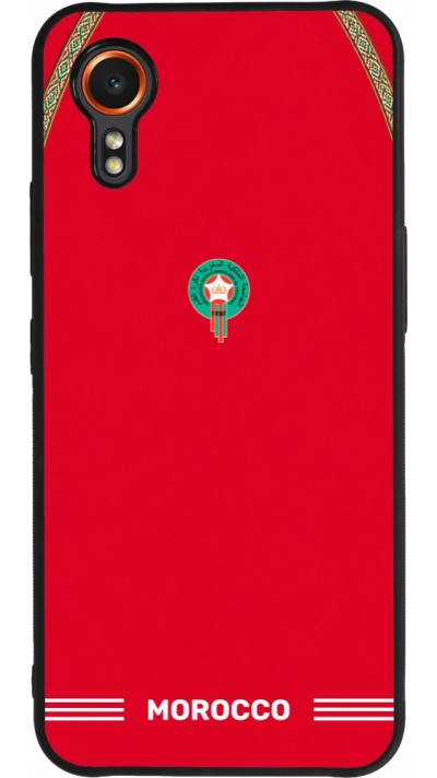 Samsung Galaxy XCover 7 Case Hülle - Silikon schwarz Marokko 2026 personalisierbares Fussballtrikot