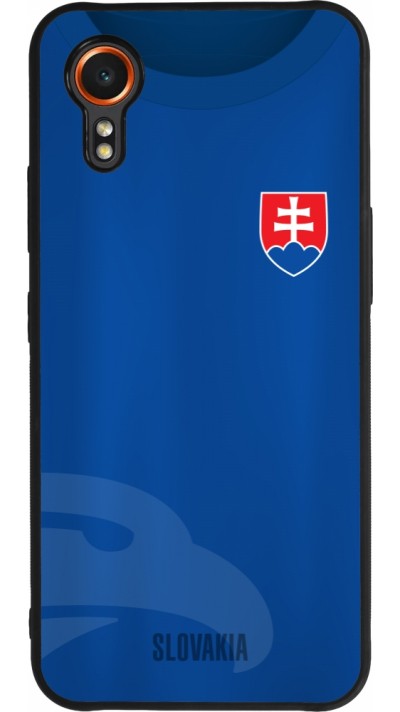 Coque Samsung Galaxy XCover 7 - Silicone rigide noir Maillot de football Slovaquie