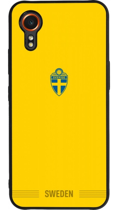 Samsung Galaxy XCover 7 Case Hülle - Silikon schwarz Schweden 2026 personalisierbares Fussballtrikot