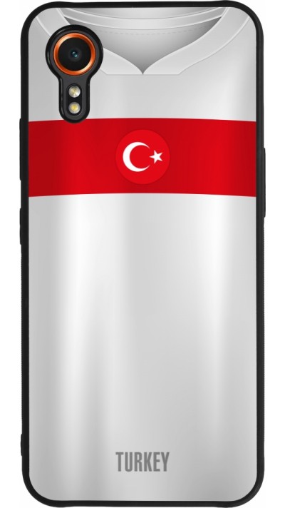 Coque Samsung Galaxy XCover 7 - Silicone rigide noir Maillot de football Turquie personnalisable