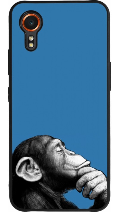 Coque Samsung Galaxy XCover 7 - Silicone rigide noir Monkey Pop Art