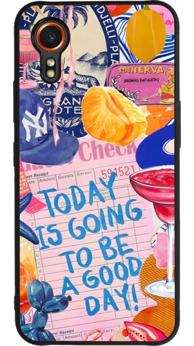 Coque Samsung Galaxy XCover 7 - Silicone rigide noir Preppy Today is Going to be a good day