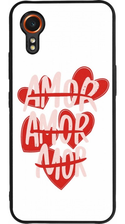 Coque Samsung Galaxy XCover 7 - Silicone rigide noir Saint Valentines Day 26 Amor