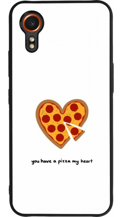 Coque Samsung Galaxy XCover 7 - Silicone rigide noir Saint Valentines Day 26 You have my pizza heart