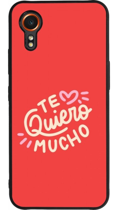 Coque Samsung Galaxy XCover 7 - Silicone rigide noir Saint Valentines Day 26 Te quiero mucho