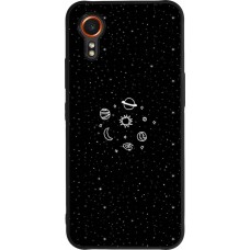 Samsung Galaxy XCover 7 Case Hülle - Silikon schwarz Space Doodle