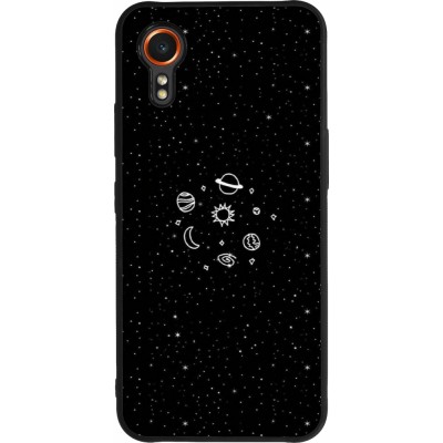 Samsung Galaxy XCover 7 Case Hülle - Silikon schwarz Space Doodle