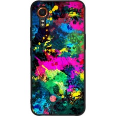 Coque Samsung Galaxy XCover 7 - Silicone rigide noir Splash paint