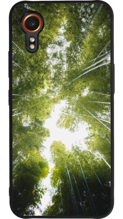 Coque Samsung Galaxy XCover 7 - Silicone rigide noir Spring 23 forest blue sky