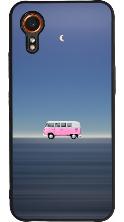 Coque Samsung Galaxy XCover 7 - Silicone rigide noir Spring 23 pink bus