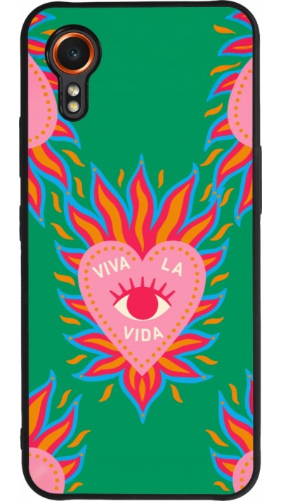 Coque Samsung Galaxy XCover 7 - Silicone rigide noir Viva la vida 2026
