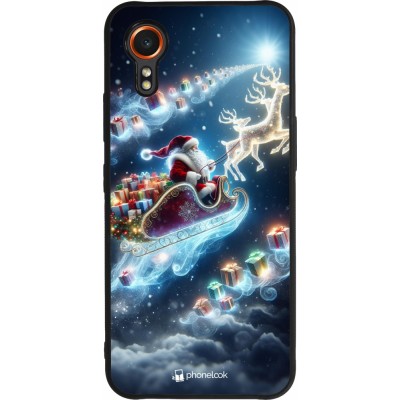 Samsung Galaxy XCover 7 Case Hülle - Silikon schwarz Weihnachten 2023 Verzauberter Weihnachtsmann