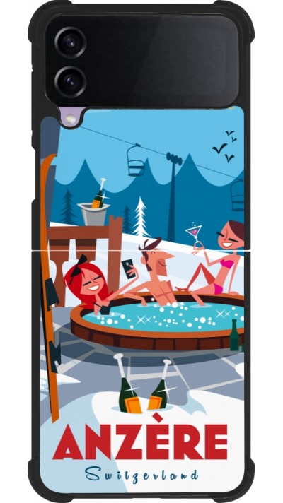 Samsung Galaxy Z Flip3 5G Case Hülle - Silikon schwarz Anzère Mountain Jacuzzi