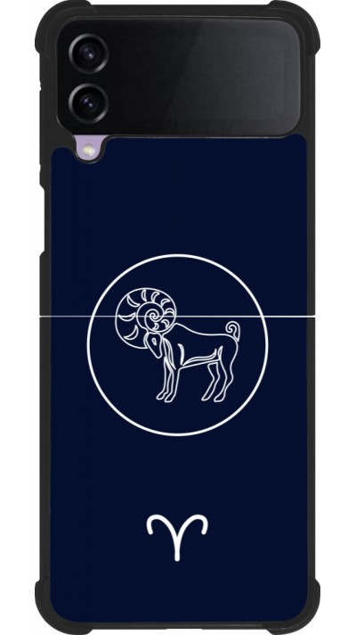 Samsung Galaxy Z Flip3 5G Case Hülle - Silikon schwarz Astrologie Widder