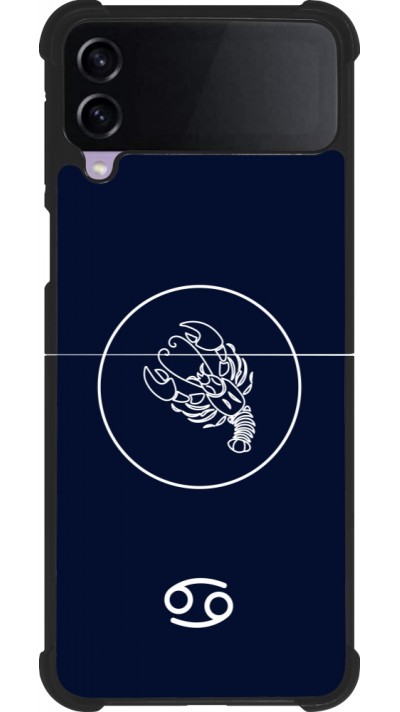 Samsung Galaxy Z Flip3 5G Case Hülle - Silikon schwarz Astrologie Krebs