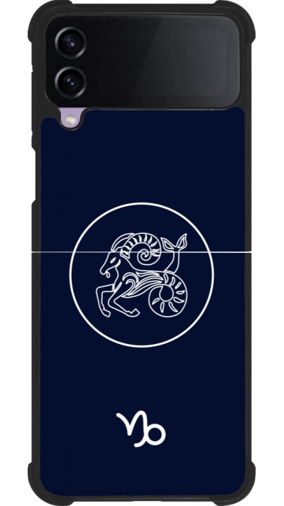 Samsung Galaxy Z Flip3 5G Case Hülle - Silikon schwarz Astrologie Steinbock