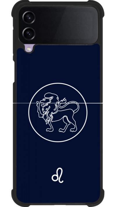 Samsung Galaxy Z Flip3 5G Case Hülle - Silikon schwarz Astrologie Löwe