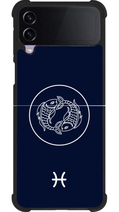 Samsung Galaxy Z Flip3 5G Case Hülle - Silikon schwarz Astrologie Fische