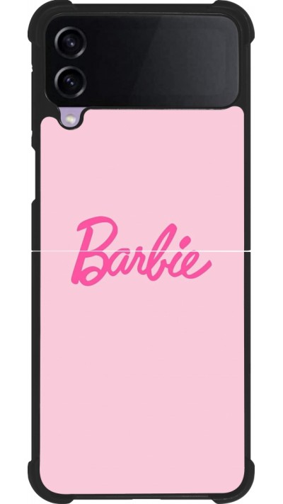 Coque Samsung Galaxy Z Flip3 5G - Silicone rigide noir Barbie Text
