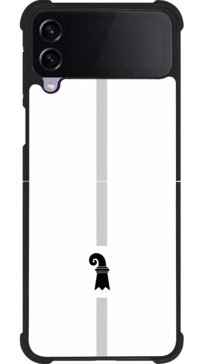Samsung Galaxy Z Flip3 5G Case Hülle - Silikon schwarz Kanton BS weiss
