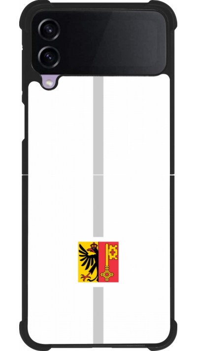 Samsung Galaxy Z Flip3 5G Case Hülle - Silikon schwarz Kanton GE weiss