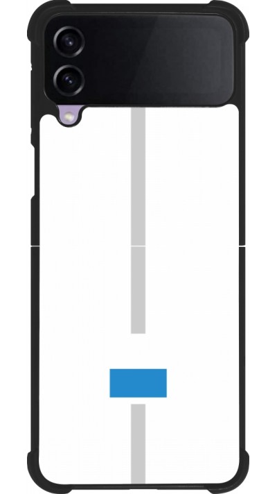 Samsung Galaxy Z Flip3 5G Case Hülle - Silikon schwarz Kanton LU weiss