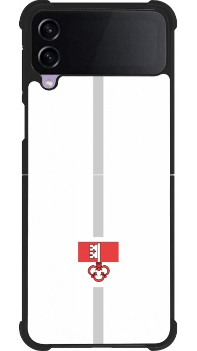 Samsung Galaxy Z Flip3 5G Case Hülle - Silikon schwarz Kanton OW weiss