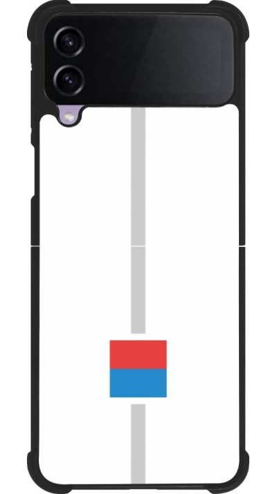 Samsung Galaxy Z Flip3 5G Case Hülle - Silikon schwarz Kanton TI weiss