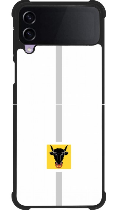Samsung Galaxy Z Flip3 5G Case Hülle - Silikon schwarz Kanton UR weiss