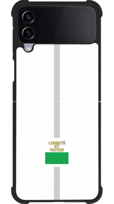 Samsung Galaxy Z Flip3 5G Case Hülle - Silikon schwarz Kanton VD weiss