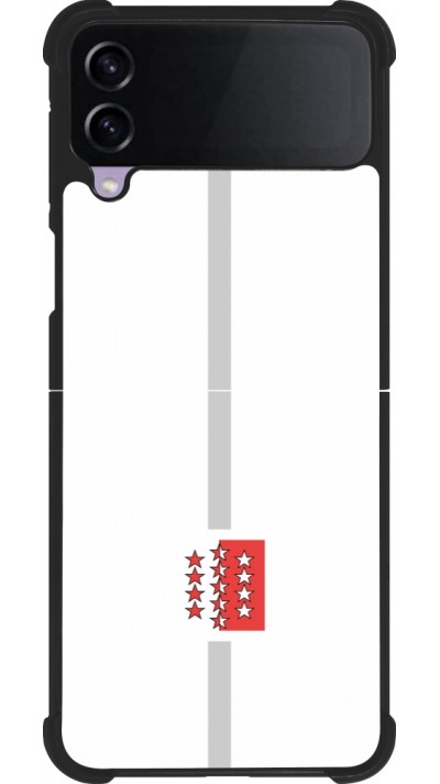 Samsung Galaxy Z Flip3 5G Case Hülle - Silikon schwarz Kanton VS weiss