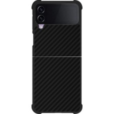 Coque Samsung Galaxy Z Flip3 5G - Silicone rigide noir Carbon Basic