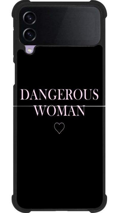 Coque Samsung Galaxy Z Flip3 5G - Silicone rigide noir Dangerous woman