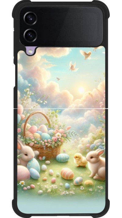 Samsung Galaxy Z Flip3 5G Case Hülle - Silikon schwarz Ostern 2025 Pastell Ostern
