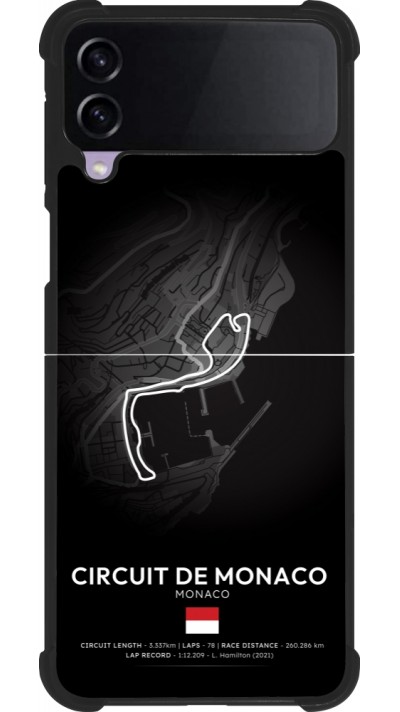 Coque Samsung Galaxy Z Flip3 5G - Silicone rigide noir F1 Track 2025 Monaco