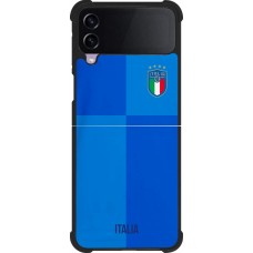Coque Samsung Galaxy Z Flip3 5G - Silicone rigide noir Maillot de football Italie 2022 personnalisable