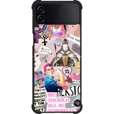Samsung Galaxy Z Flip3 5G Case Hülle - Silikon schwarz Girl Power Collage
