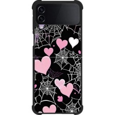 Coque Samsung Galaxy Z Flip3 5G - Silicone rigide noir Halloween 2024 girly