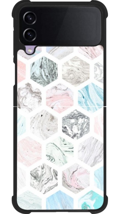 Samsung Galaxy Z Flip3 5G Case Hülle - Silikon schwarz Marble Everything