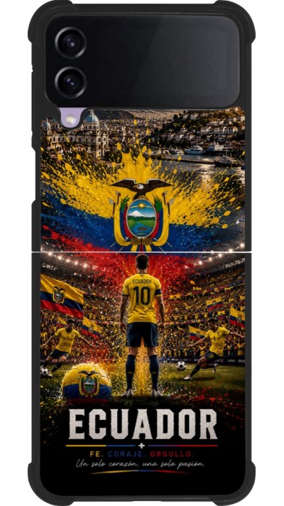 Samsung Galaxy Z Flip3 5G Case Hülle - Silikon schwarz Fussball Ecuador splash 2026