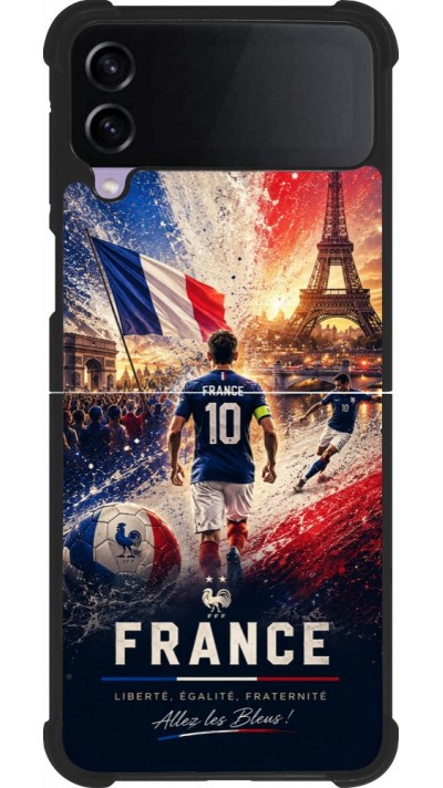 Samsung Galaxy Z Flip3 5G Case Hülle - Silikon schwarz Fussball Frankreich splash 2026