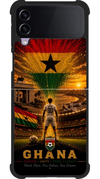 Samsung Galaxy Z Flip3 5G Case Hülle - Silikon schwarz Fussball Ghana splash 2026